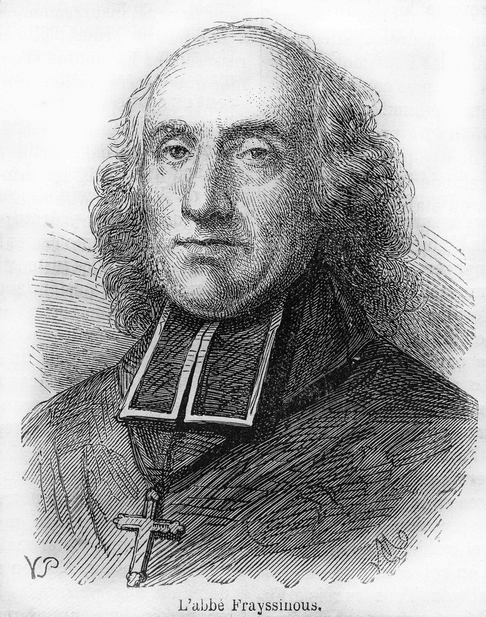 Denis de Frayssinous gróf (1765-1841), francia elöljáró, Hermopolis püspöke, az egyházi ügyek és a közoktatás minisztere. Metszet 1844-ből. alkotó: Unknown artist