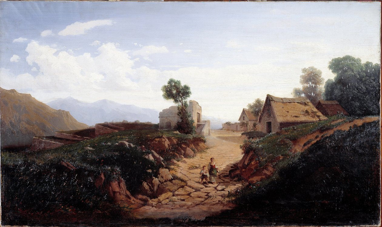Országút (olaj, vászon alkotó: Unknown artist