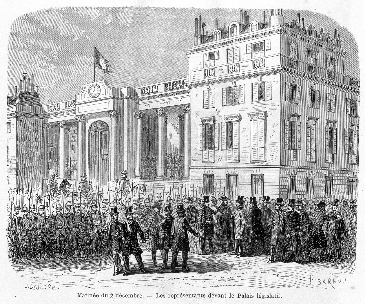 Puccs: képviselők letartóztatása Párizs 10. kerületének városházán 1851. december 2-án. alkotó: Unknown artist