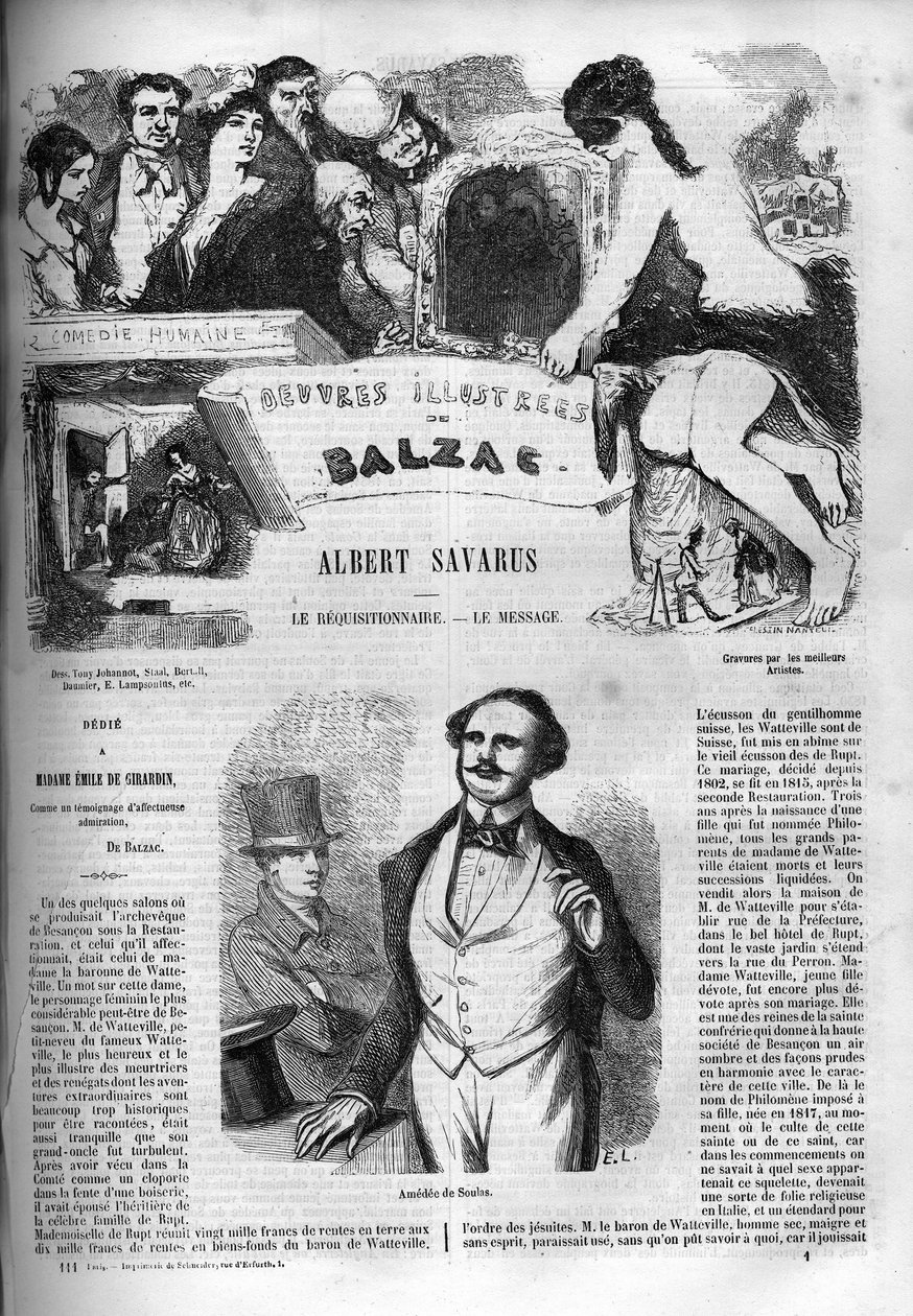 Borító az "" Albert Savarus "" című regényhez alkotó: Unknown artist