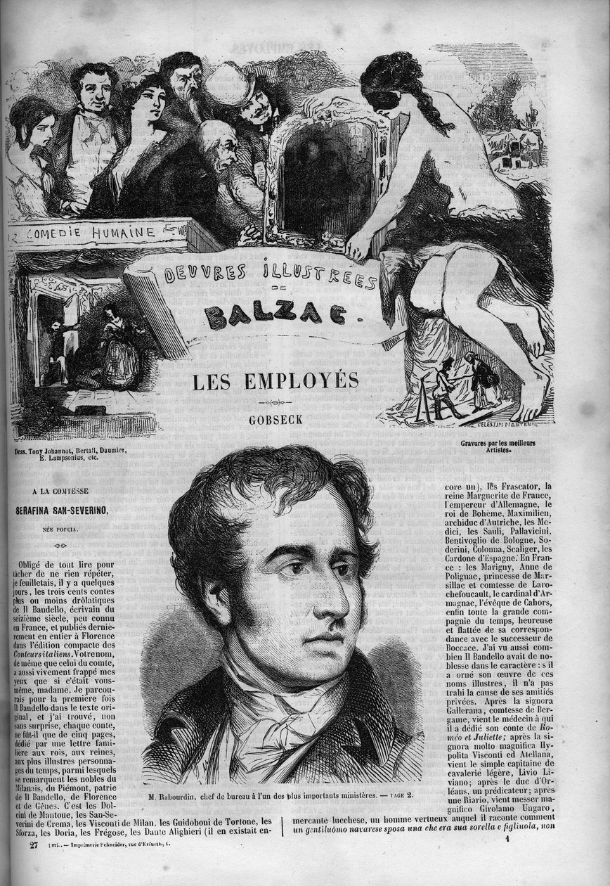 Borító a „Les Employes” című regényhez alkotó: Unknown artist