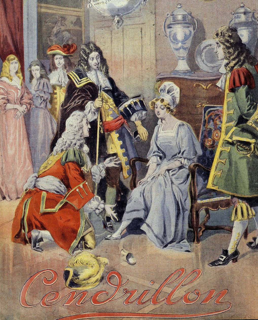 A „” Hamupipőke” borítója, Perrault meséje (cipőesszé). alkotó: Unknown artist