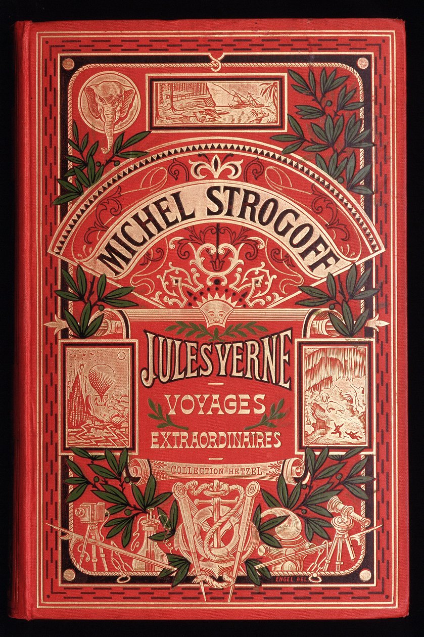 Jules Verne „Michel Strogoff” című könyvének borítója”, szerk. Hetzel alkotó: Unknown artist