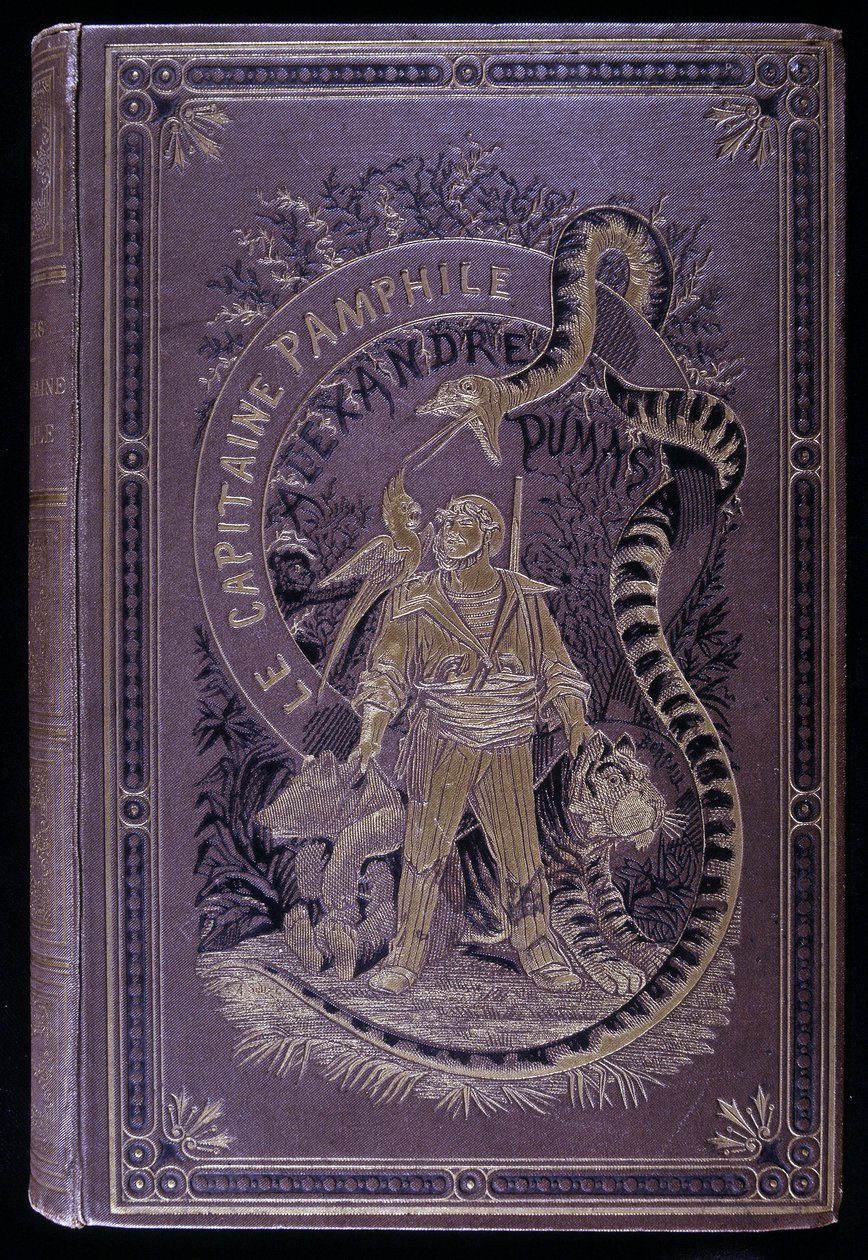 Alexandre Dumas apja: „A Pamphile kapitány” című könyvének borítója. alkotó: Unknown artist