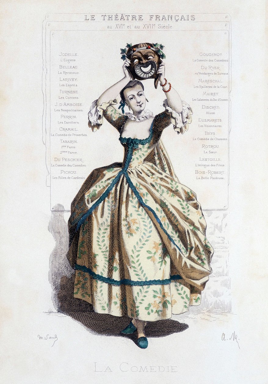 Edouard Fournier „Francia színház a 16. és 17. században Moliere előtt” című könyvének borítója. alkotó: Unknown artist