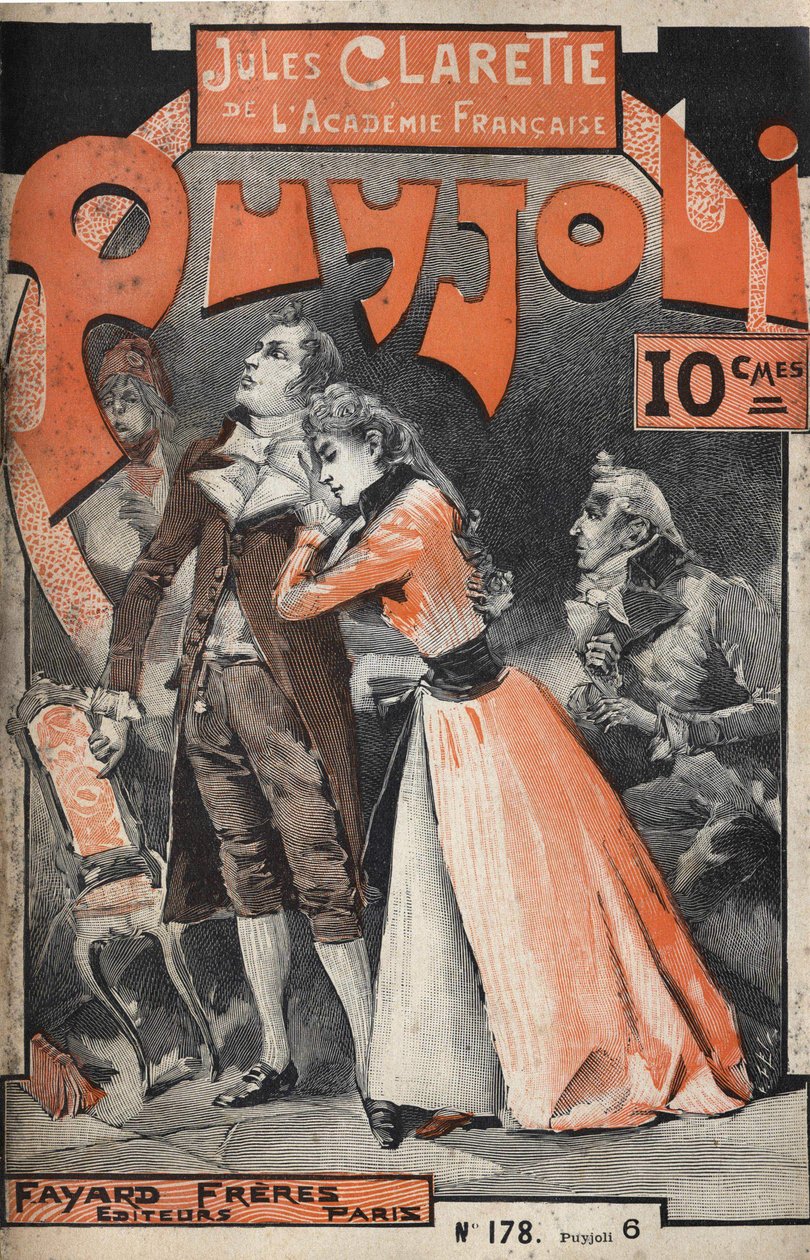 Jules CLARETIE (1840-1913) „” Puyjoli”” (1890) című regényének borítója. alkotó: Unknown artist