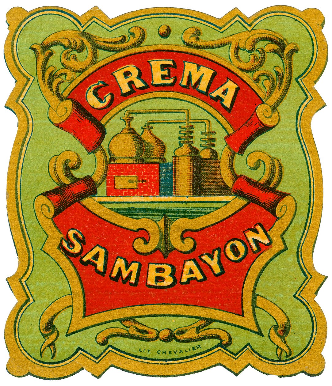 Crema Sambayon alkoholreklám (Kromolitográfia, XIX. század vége) alkotó: Unknown artist