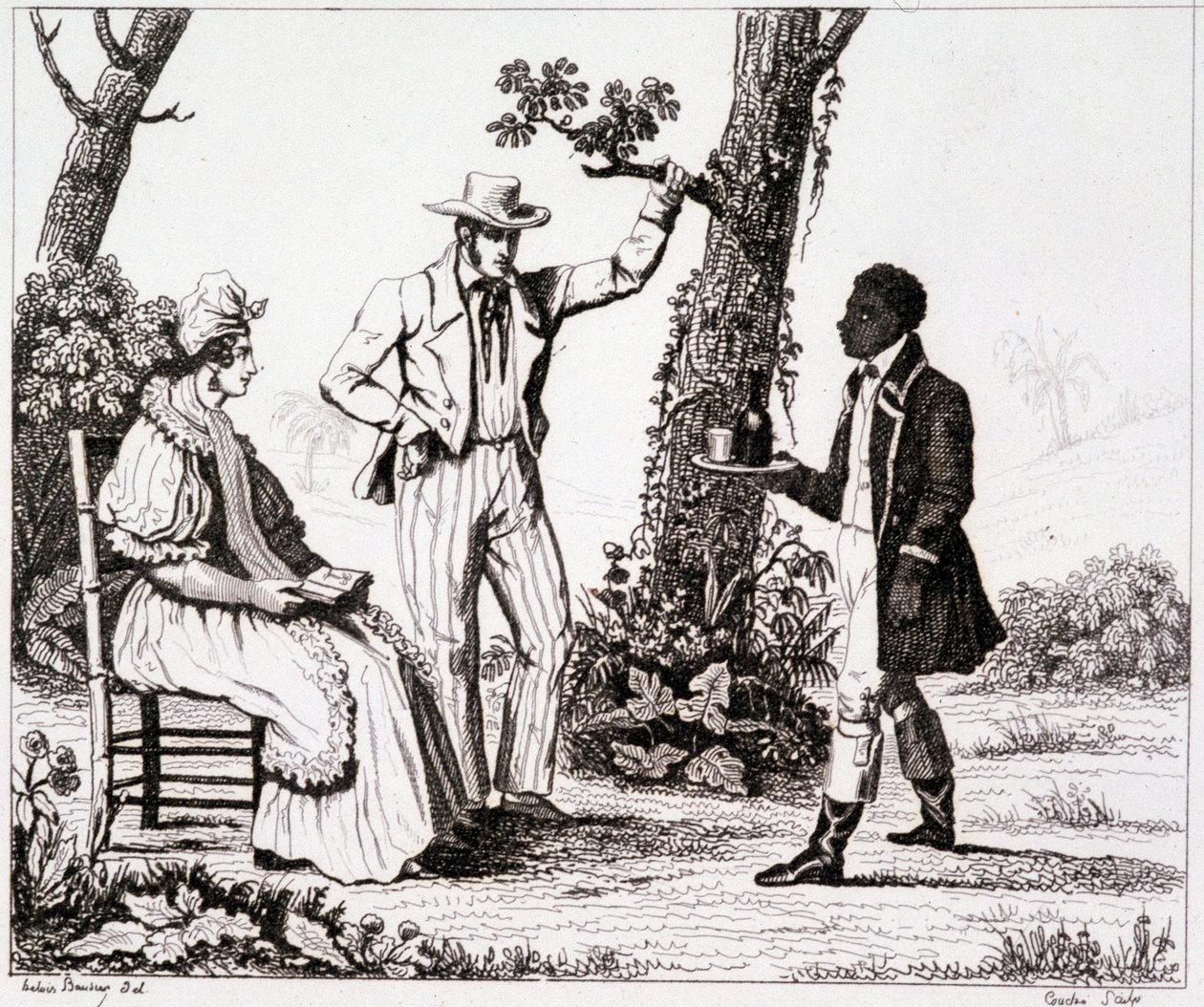 Martinique-i kreol (fekete szolga és néhány fehér) - a „festői Franciaországban”, T.III. alkotó: Unknown artist