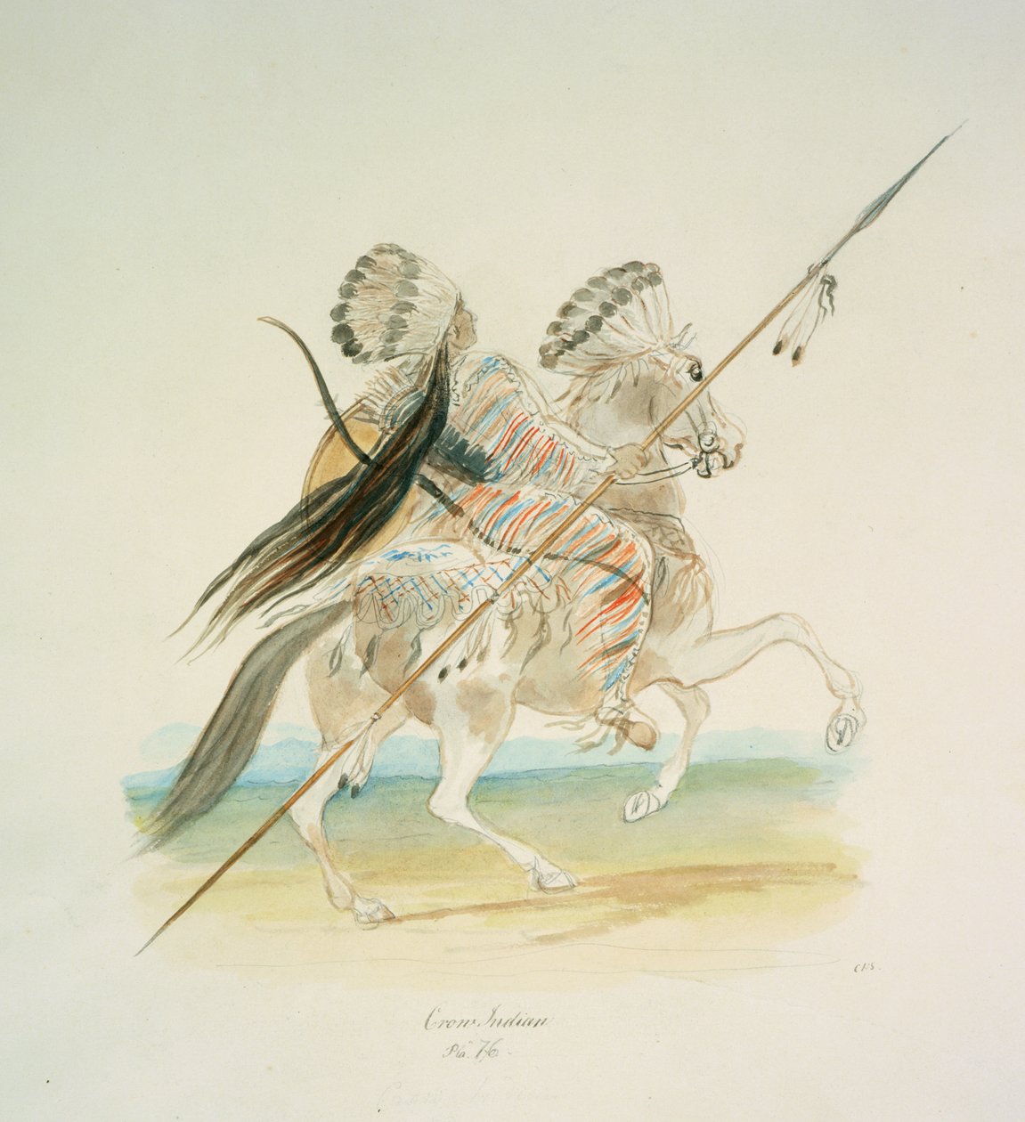 Varjú indián, 1843-50 körül (akvarell) alkotó: Unknown artist
