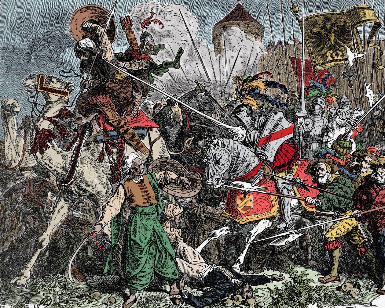 Keresztesek a csatában - Keresztes hadjárat: Lovagok harcolnak a szaracénok ellen alkotó: Unknown artist