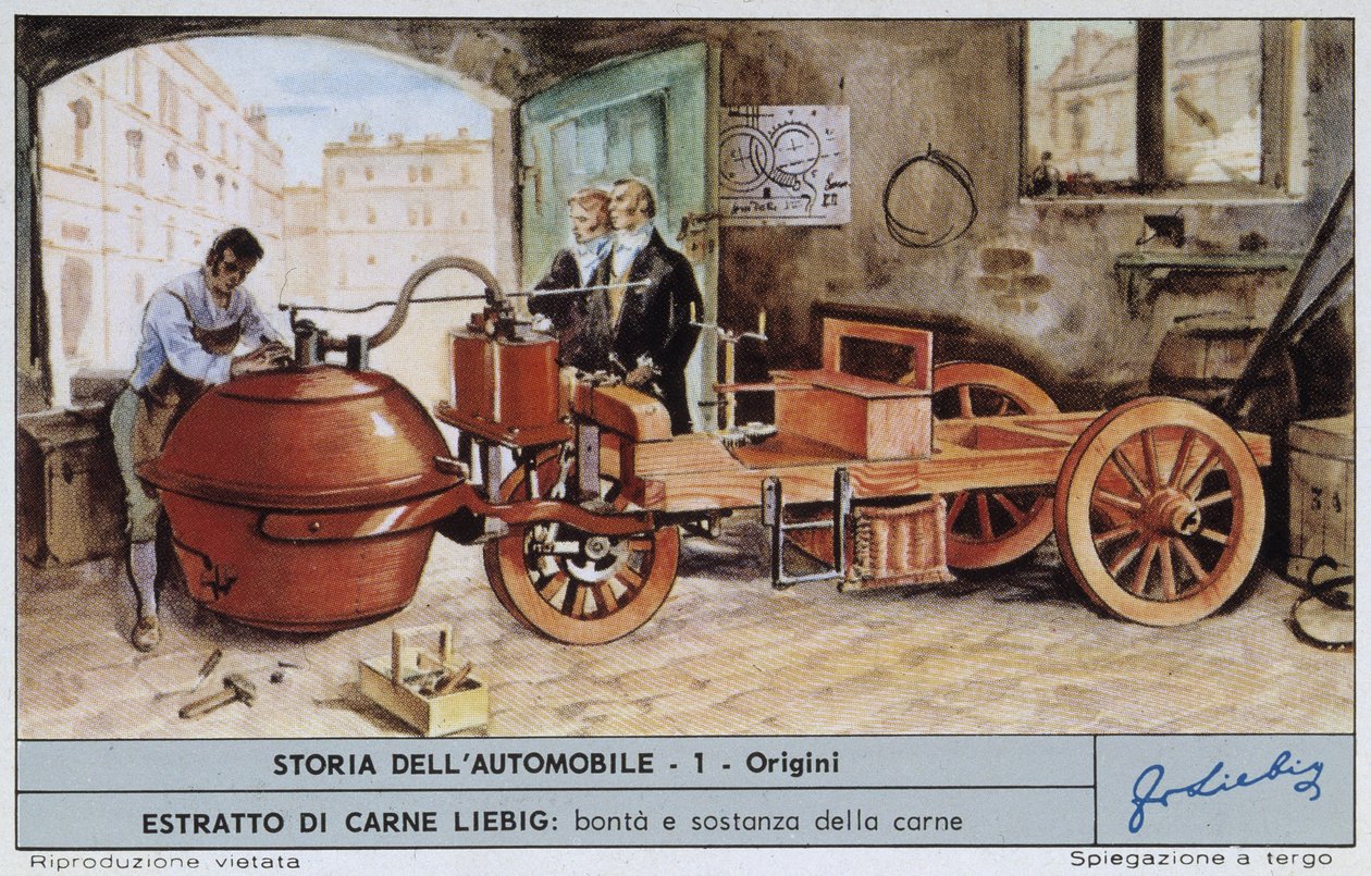 Cugnot Fardier – Chromo. Liebig alkotó: Unknown artist