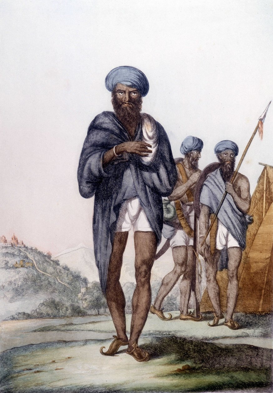 Kultúra, civilizáció és indiai társadalom: Egy szikh portréja, India vallása. alkotó: Unknown artist