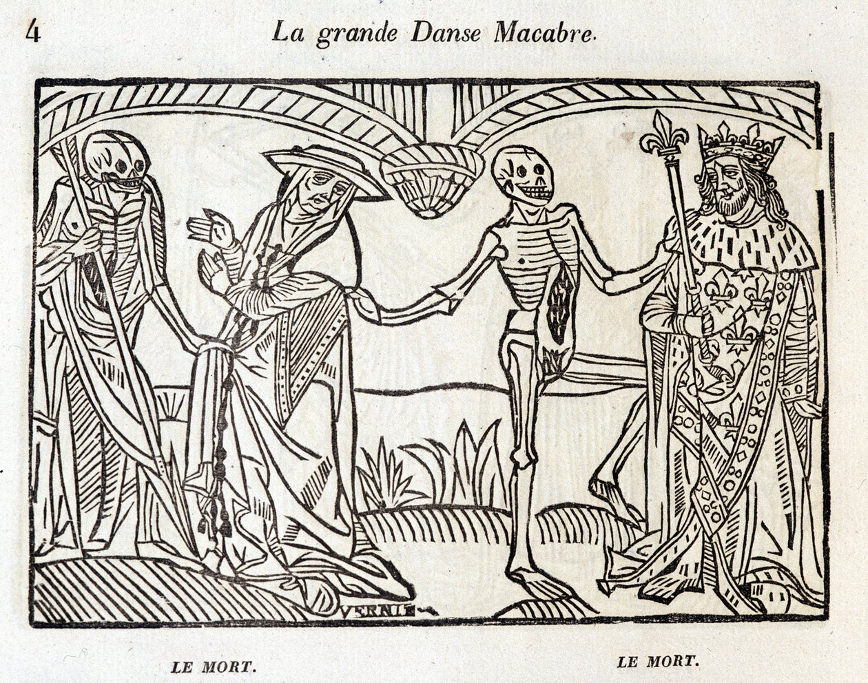 Dance macabre - metszet alkotó: Unknown artist