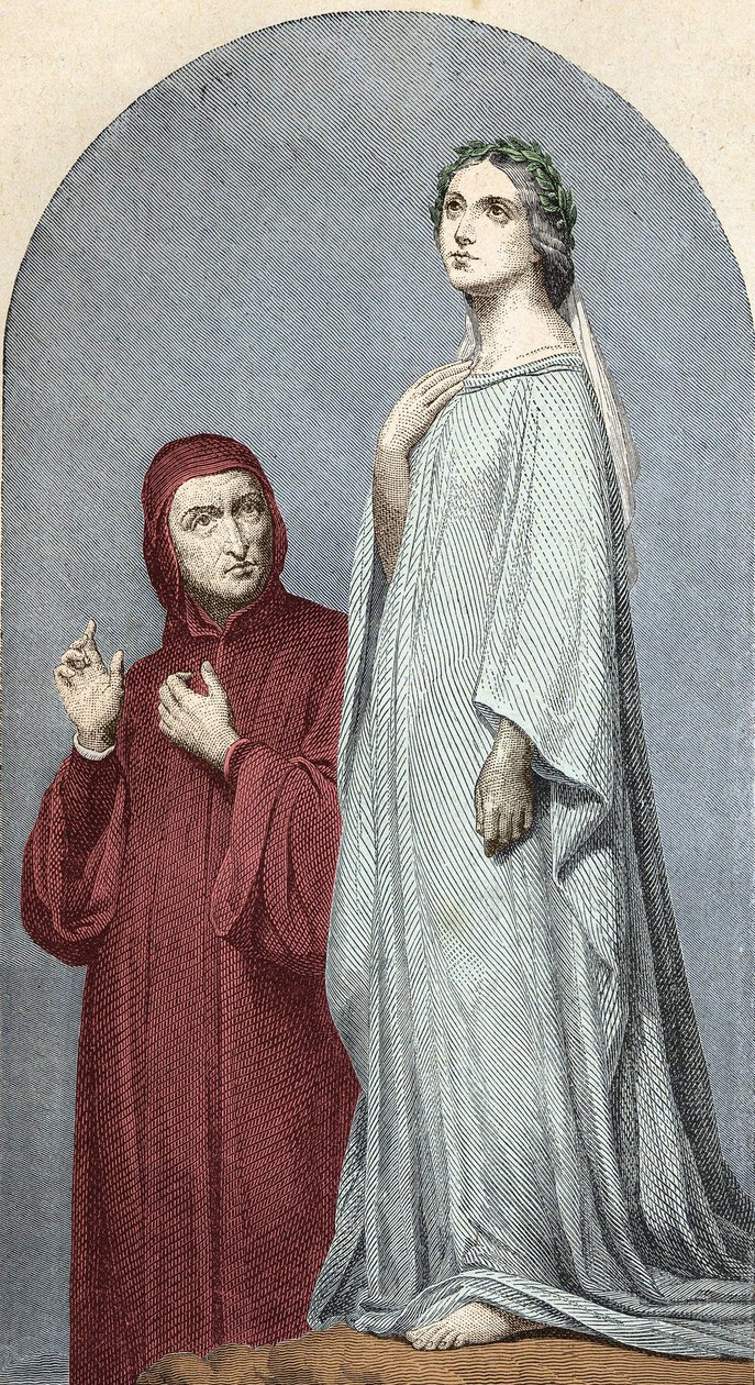 Dante és Beatrice. alkotó: Unknown artist