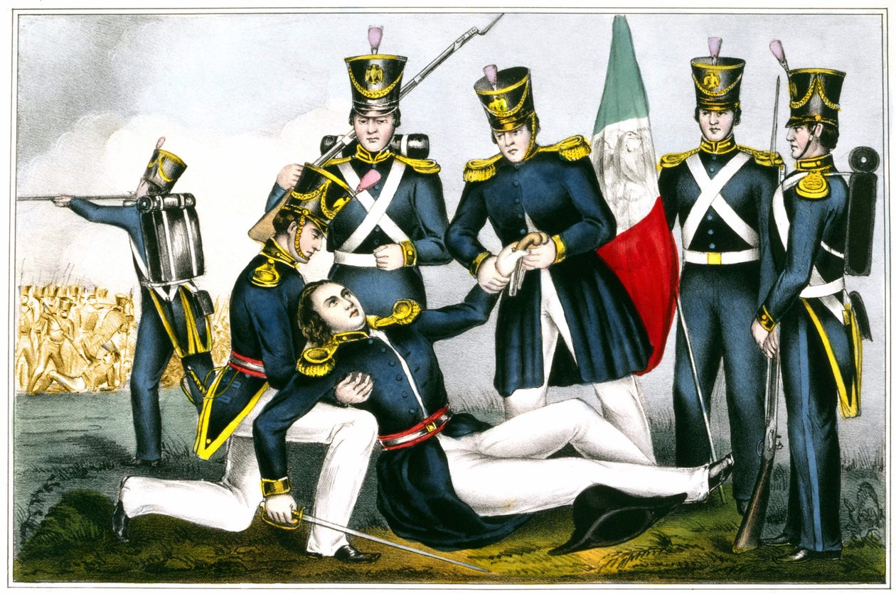 Clay ezredes halála, Buena Vista-i csata 1847-ben, mexikói háború alkotó: Unknown artist