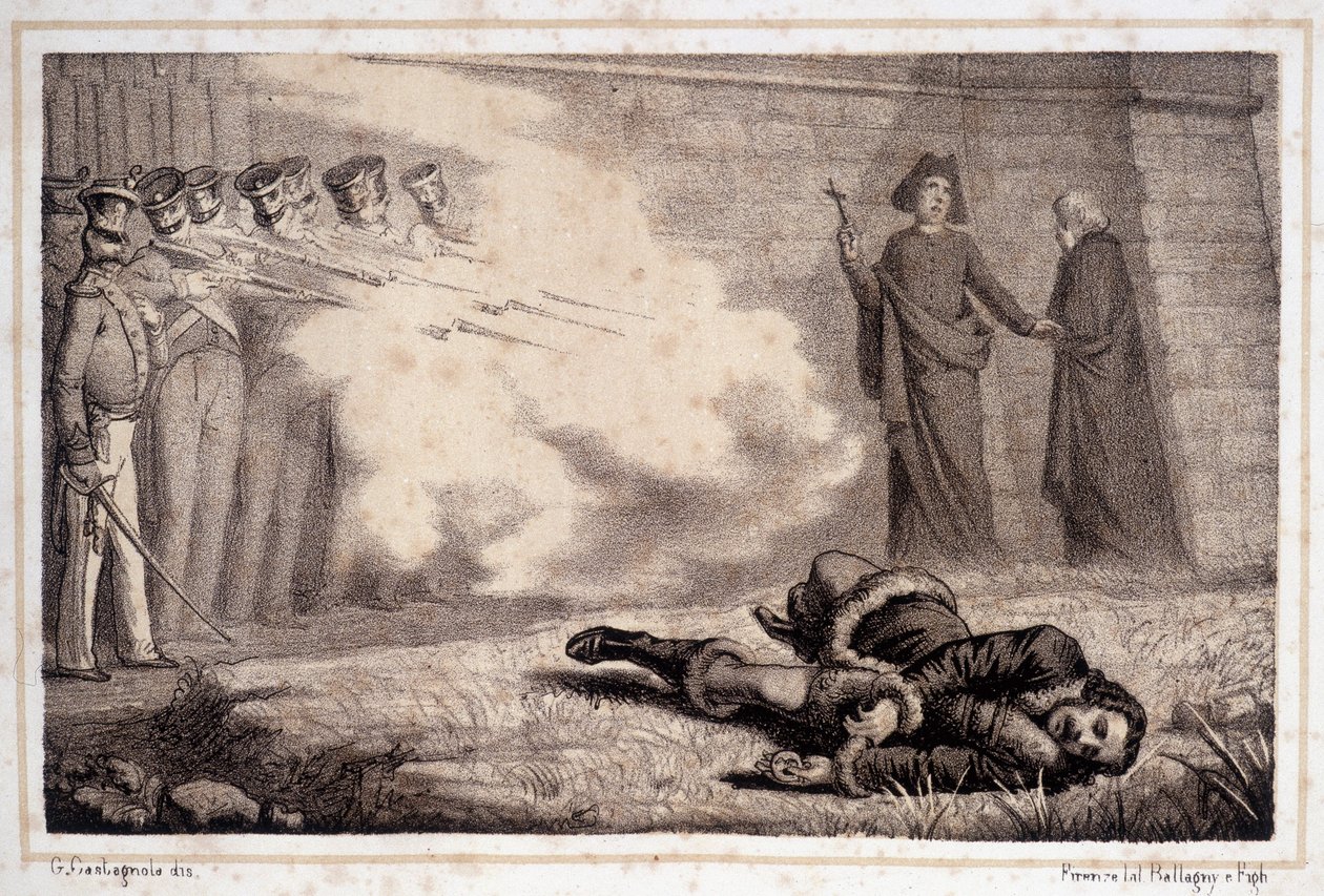 Murat halála (1767-1815) - "Olaszország történelmében" alkotó: Unknown artist