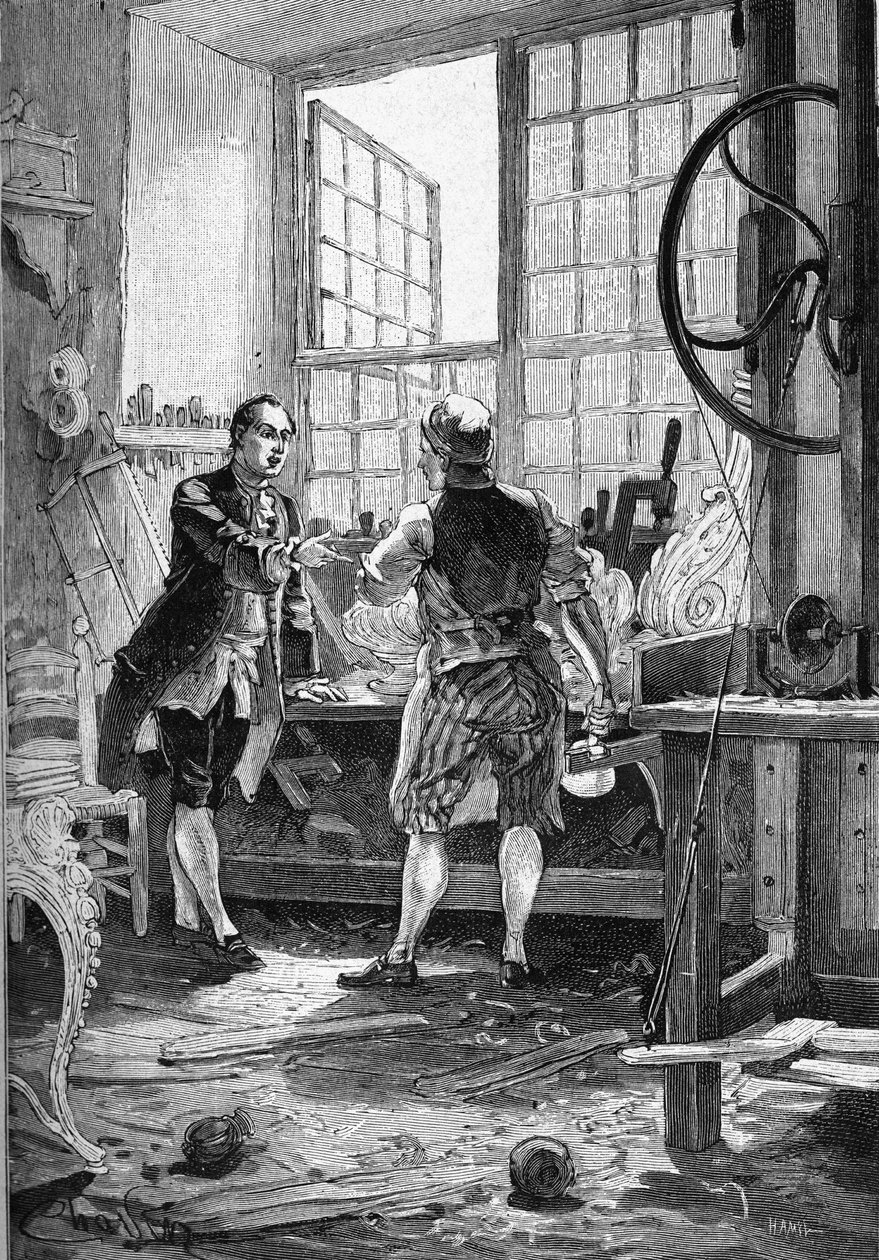Denis Diderot (1713-1784), az Enciklopédia megalkotója. századi metszet. Jules Michelet „Histoire de France” című művében alkotó: Unknown artist