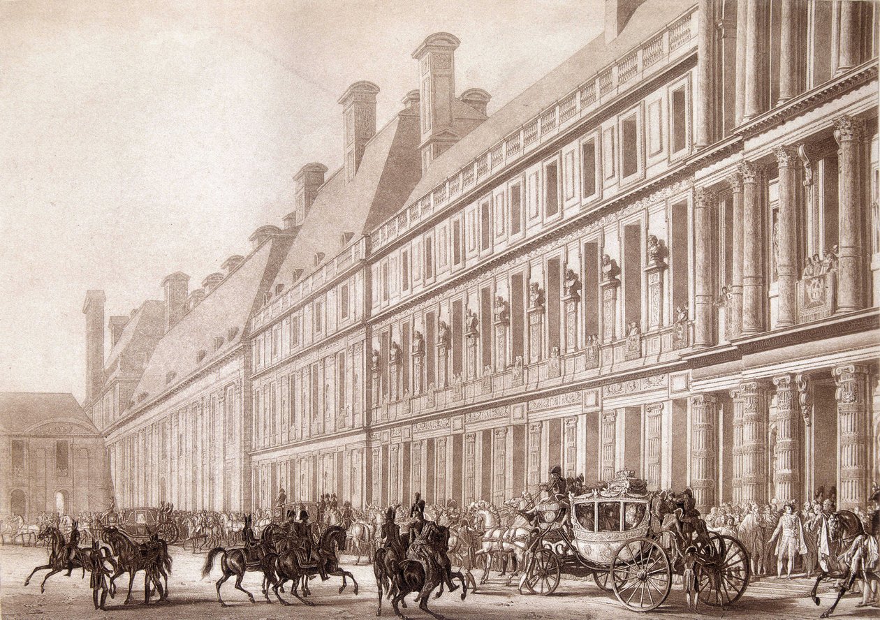 Indulás Napoleon du Louvre-ból, a koronázására. alkotó: Unknown artist