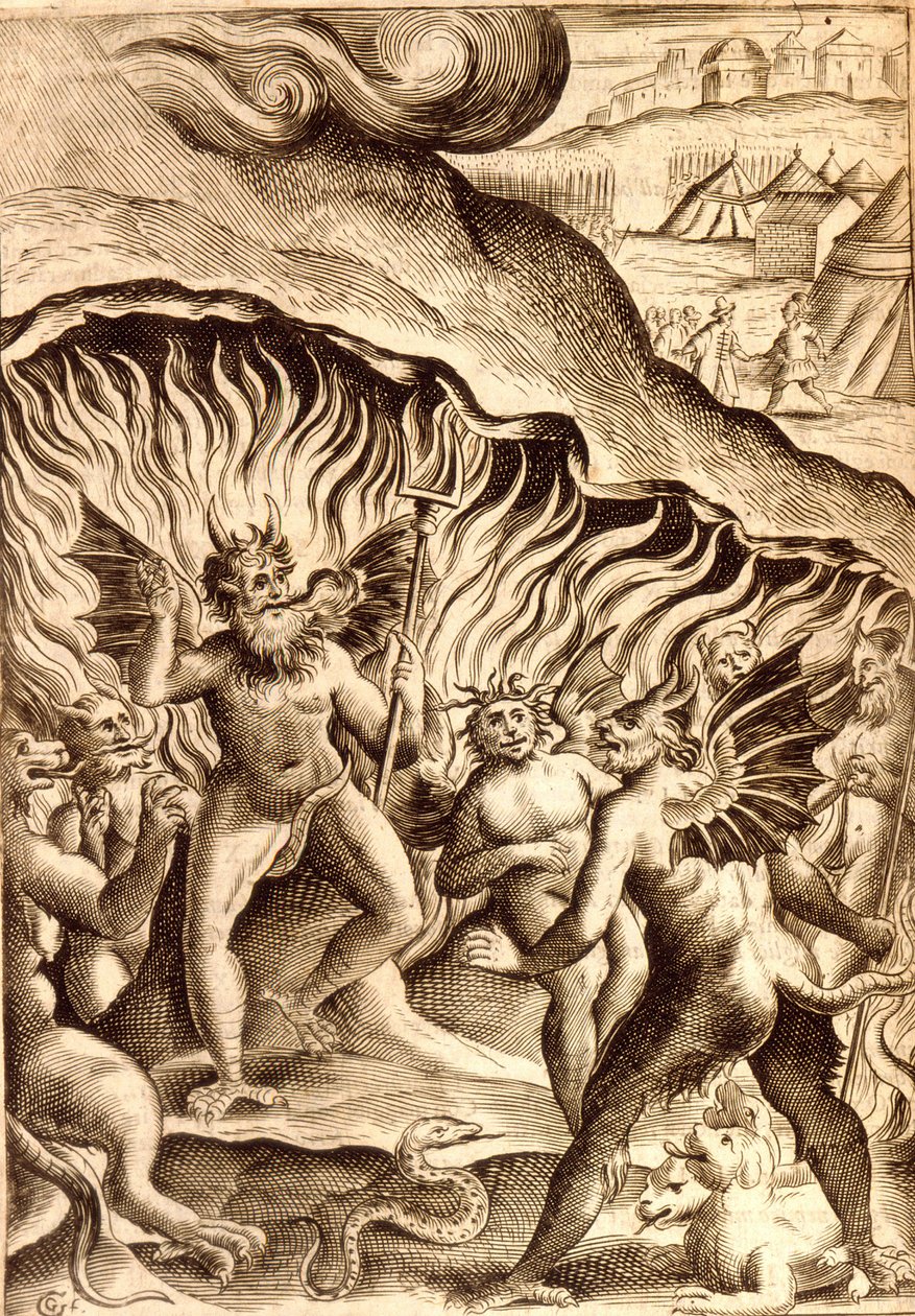 A pokol leírása egy 17. századi mű után. alkotó: Unknown artist