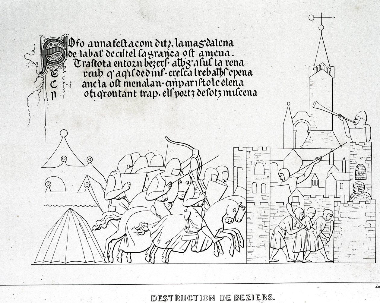 Béziers pusztulása alkotó: Unknown artist