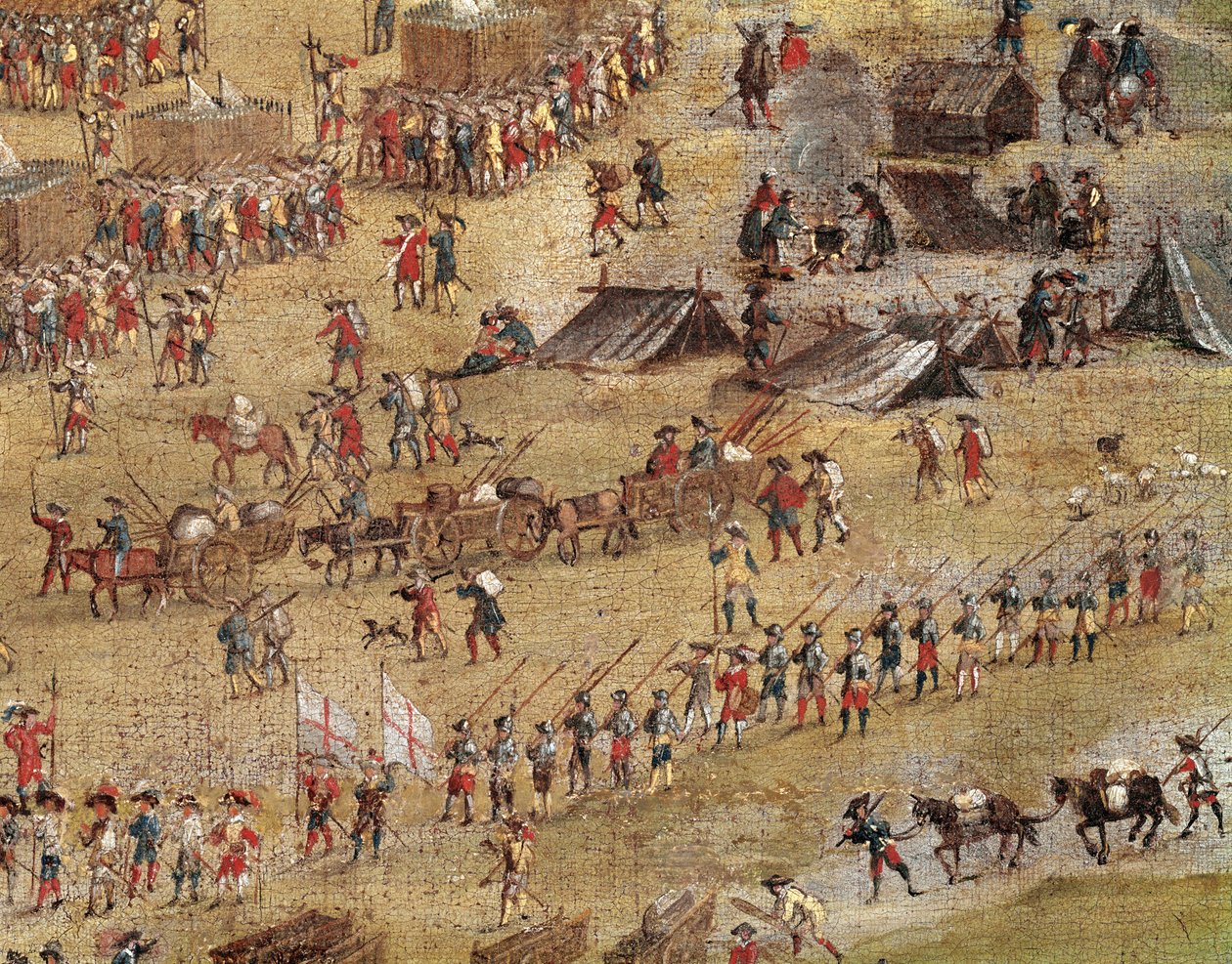 Részlet Richelieu csapatairól La Rochelle ostroma alatt (olaj, vászon, 1640 körül) alkotó: Unknown artist