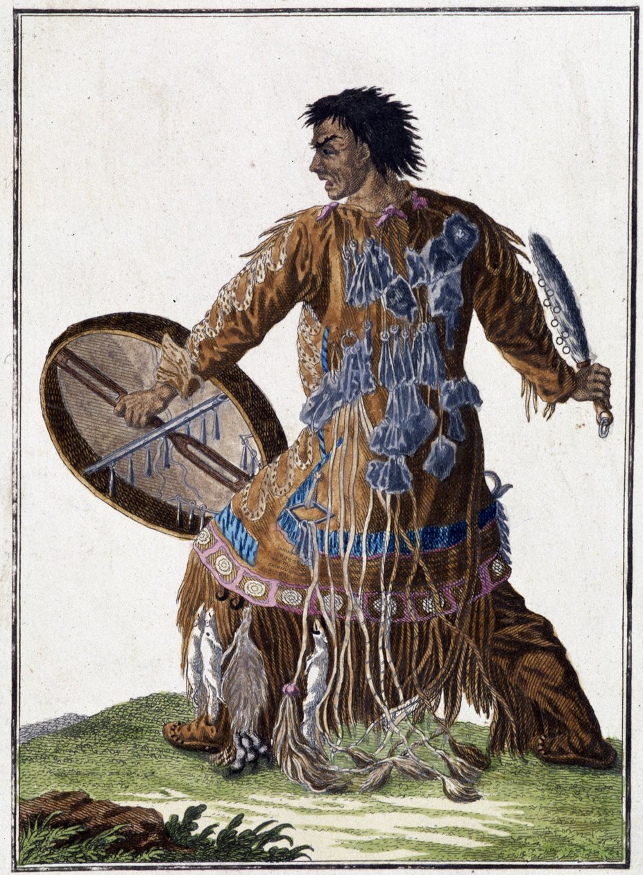 Kamcsatka (Szibéria) Devin (sámán) - metszet, deb. 19. század alkotó: Unknown artist