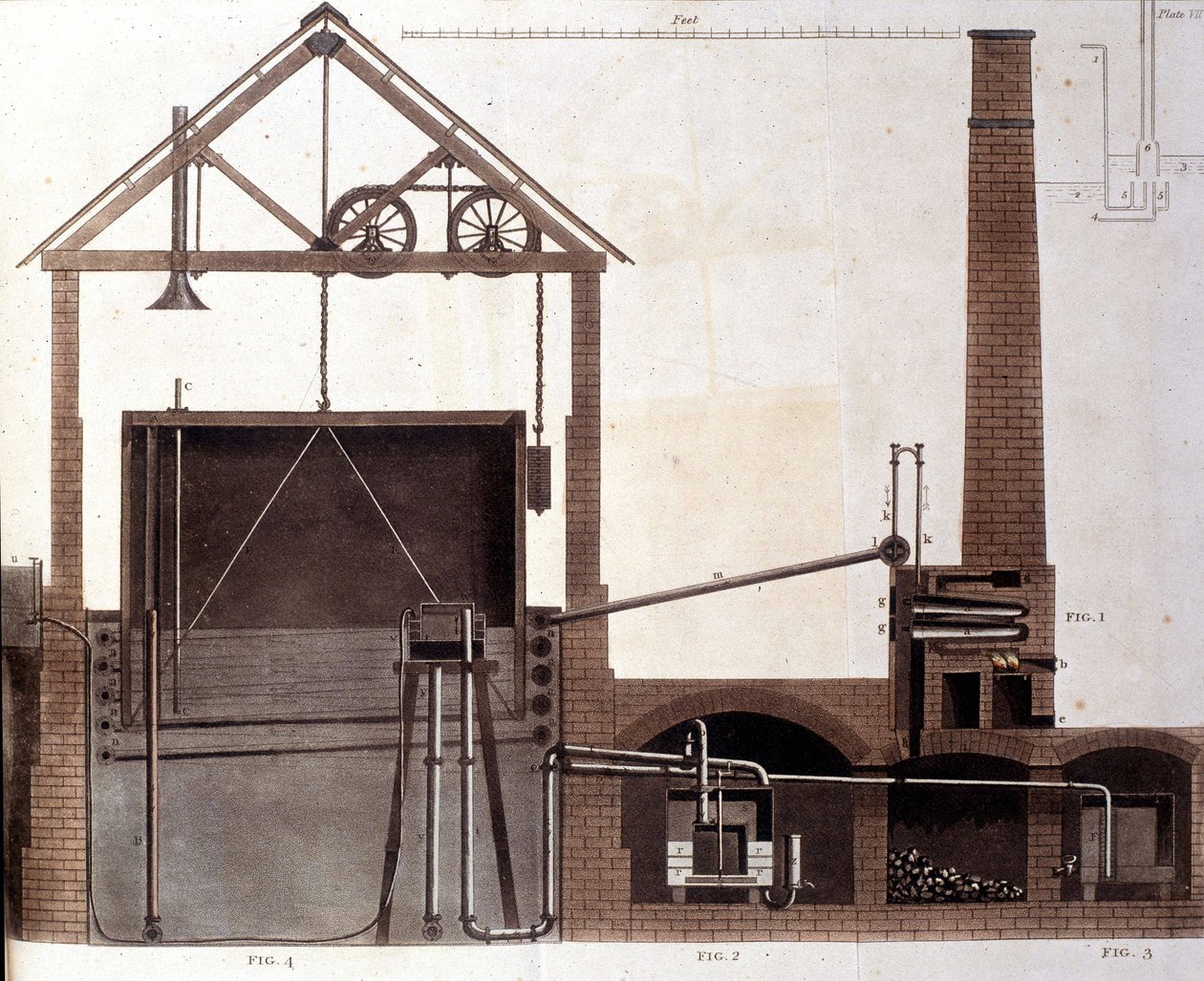 A széngáztermelést magyarázó diagram, London 1815. alkotó: Unknown artist