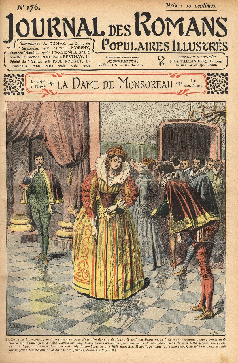 A Monsoreau grófnőjének elismert Diane-t ítélték oda az udvarnak. Illusztráció: Alexandre Dumas „A Monsoreau hölgye”. A „”Népszerű illusztrált regények folyóiratában””. alkotó: Unknown artist