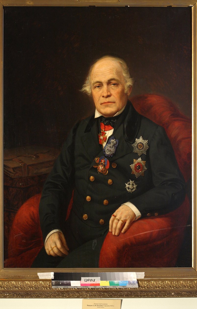 Dimitri Nyikolajevics Bloudov (Bludow ou Bloudoff) - Dmitrij Nyikolajevics Bludov gróf (1785-1864) portréja - Névtelen - XIX. század közepe. - Olaj, vászon - IRLI Orosz Irodalmi Intézet (Puskin-ház), Szentpétervár alkotó: Unknown artist