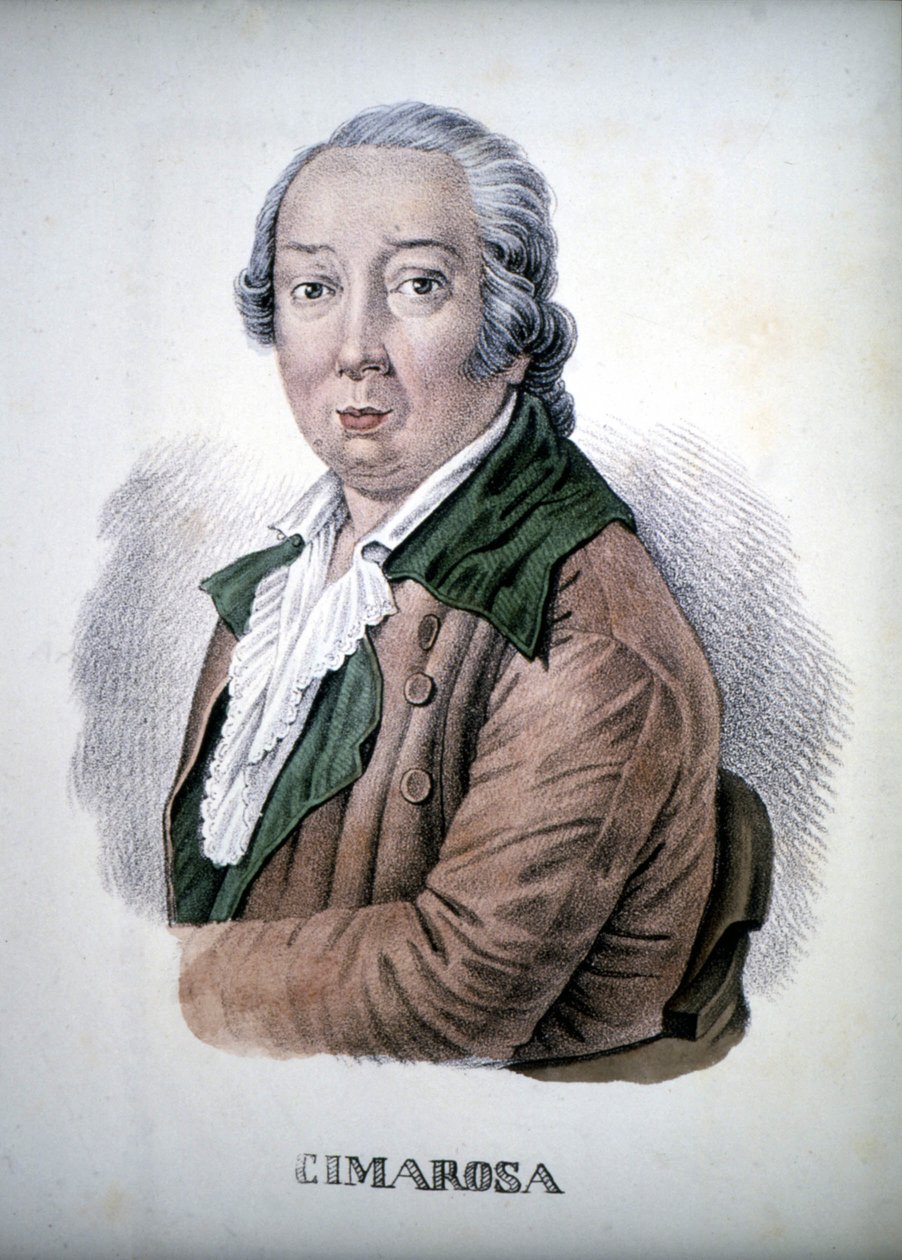 Domenico Cimarosa (1749 - 1801), Színes metszet a XIX. alkotó: Unknown artist