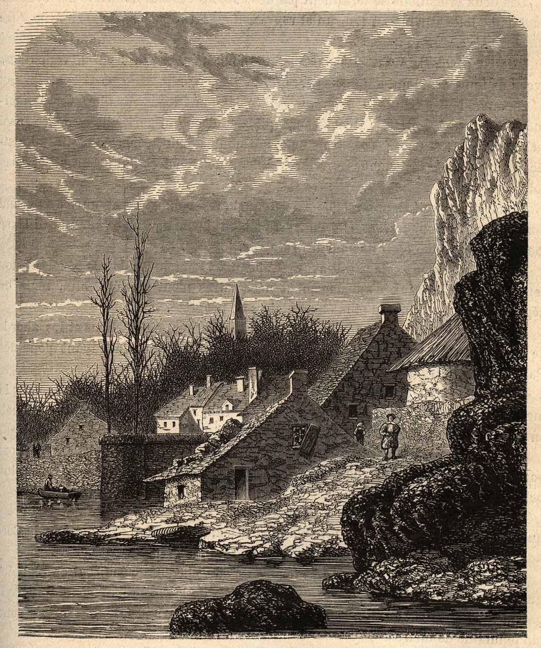 Douarnenez – Finistere – Bretagne – „” PATRIE” metszet – LEÍRÁS PECTURESSE DE LA FRANCE EN 6 KÖTET: LUCIEN HUARD – 19. század vége alkotó: Unknown artist