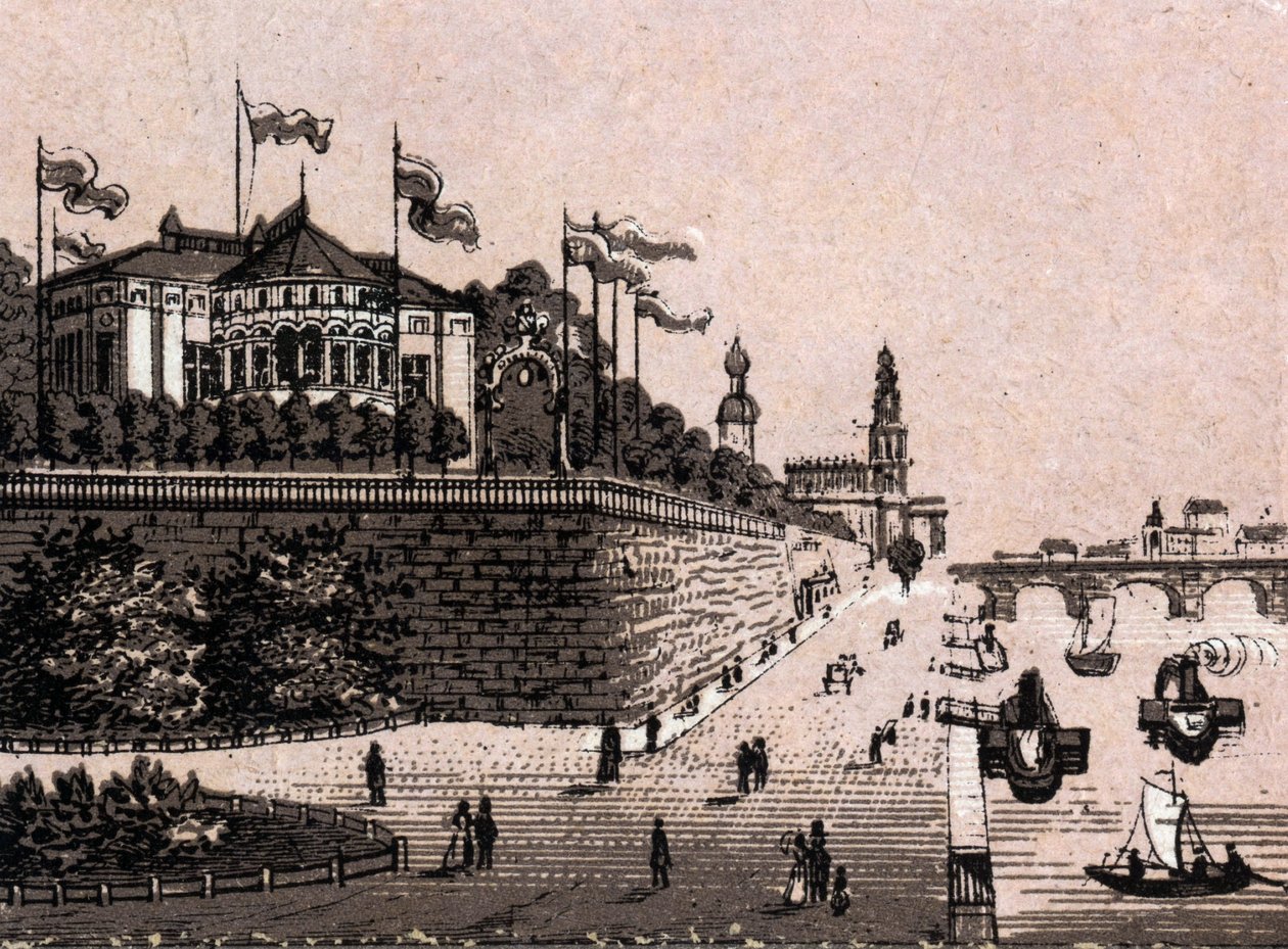 Drezda (Drezda), Németország: kilátás a Belvedere-re. in "" A világ 168 nézetet szemléltet"" Keltezés nélküli (19. század vége) alkotó: Unknown artist