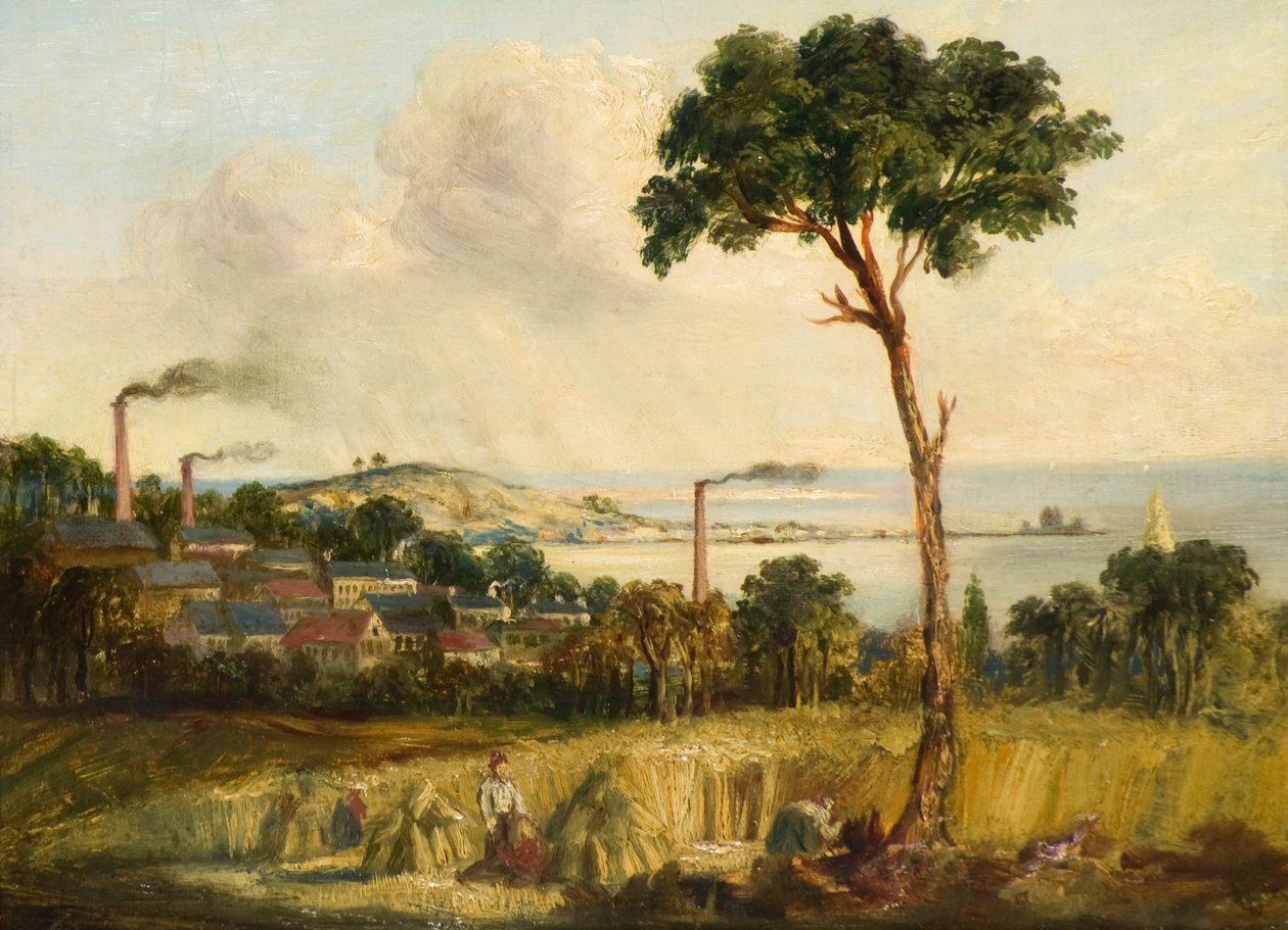 Dundee a Balgay-hegyről, 1824 körül (olaj a fedélzeten) alkotó: Unknown artist