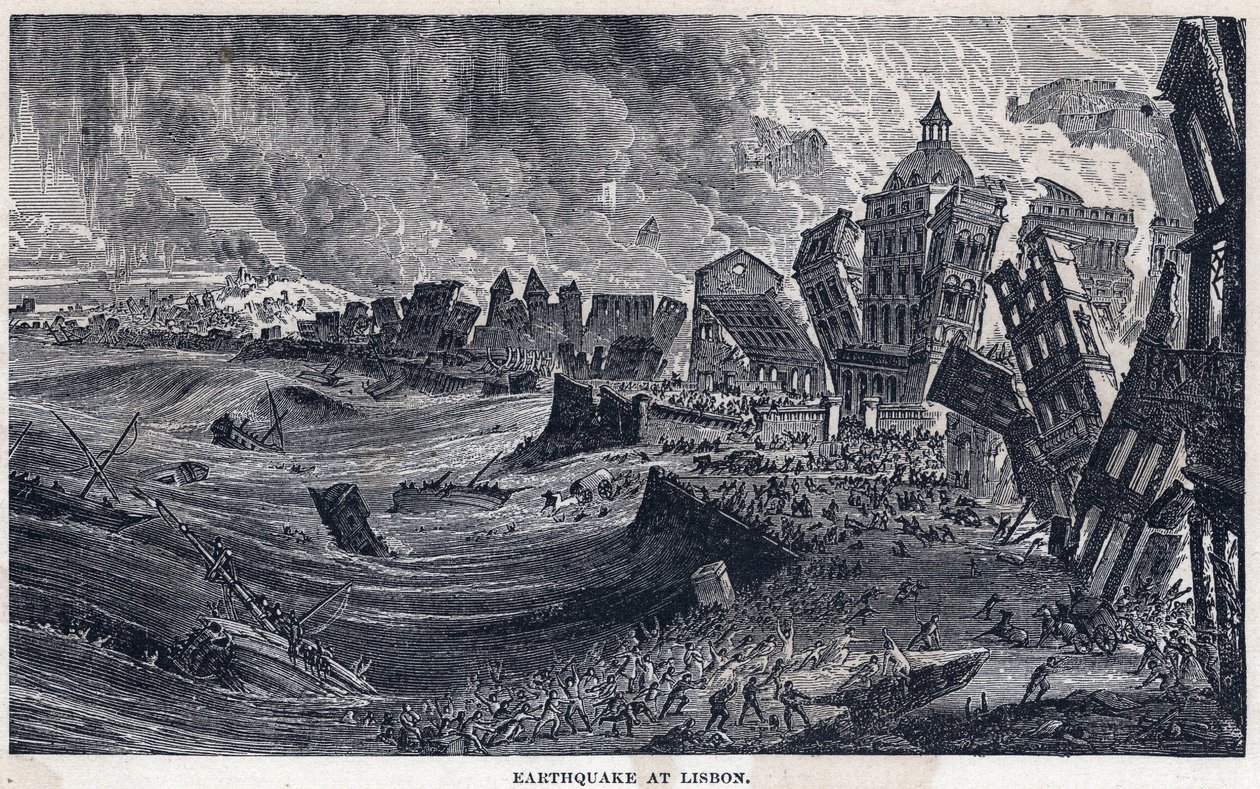 Földrengés Lisszabonból Portugáliába 1755. november 1-jén alkotó: Unknown artist