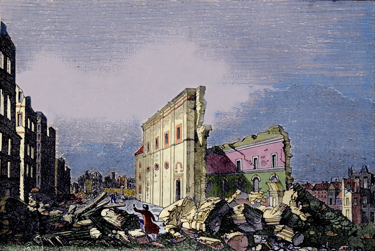 Földrengés Lisszabonban november 1-jén alkotó: Unknown artist
