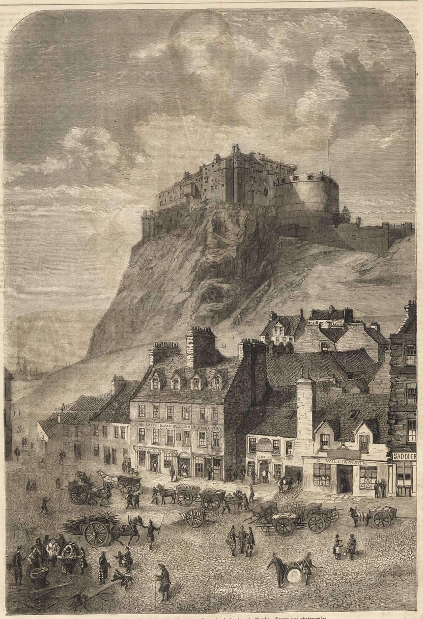 Edinburgh-i kastély – Edinburgh-i kastély Skóciában – 1864 alkotó: Unknown artist