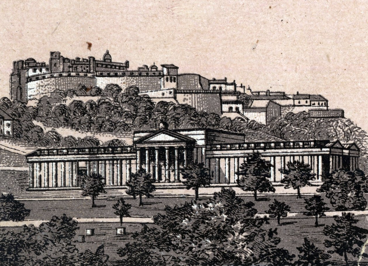 Edinburgh, Skócia: kilátás az Edinburgh-i Nemzeti Galériára. in "" A világ 168 nézetet szemléltet"" Keltezés nélküli (19. század vége) alkotó: Unknown artist