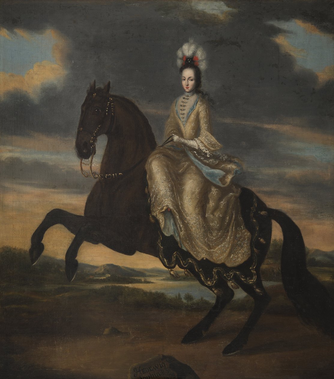 Edwige Sophie de Suede – Hedvig Sophia Holstein-Gottorp hercegnő (1681-1708), svéd királynő, névtelen portréja. Olajfestmény alkotó: Unknown artist