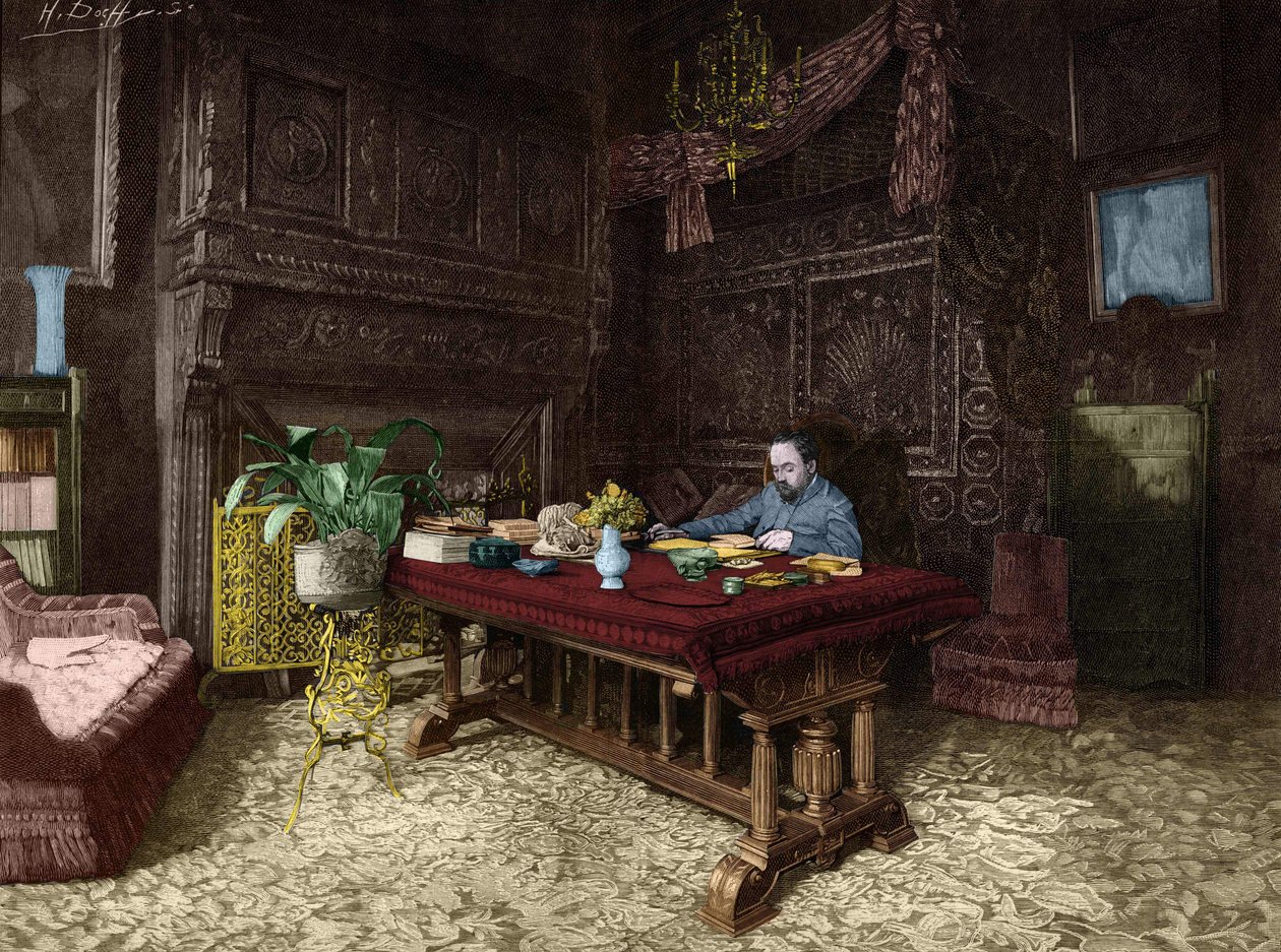 Emile Zola (1840-1902) medani irodájában. alkotó: Unknown artist