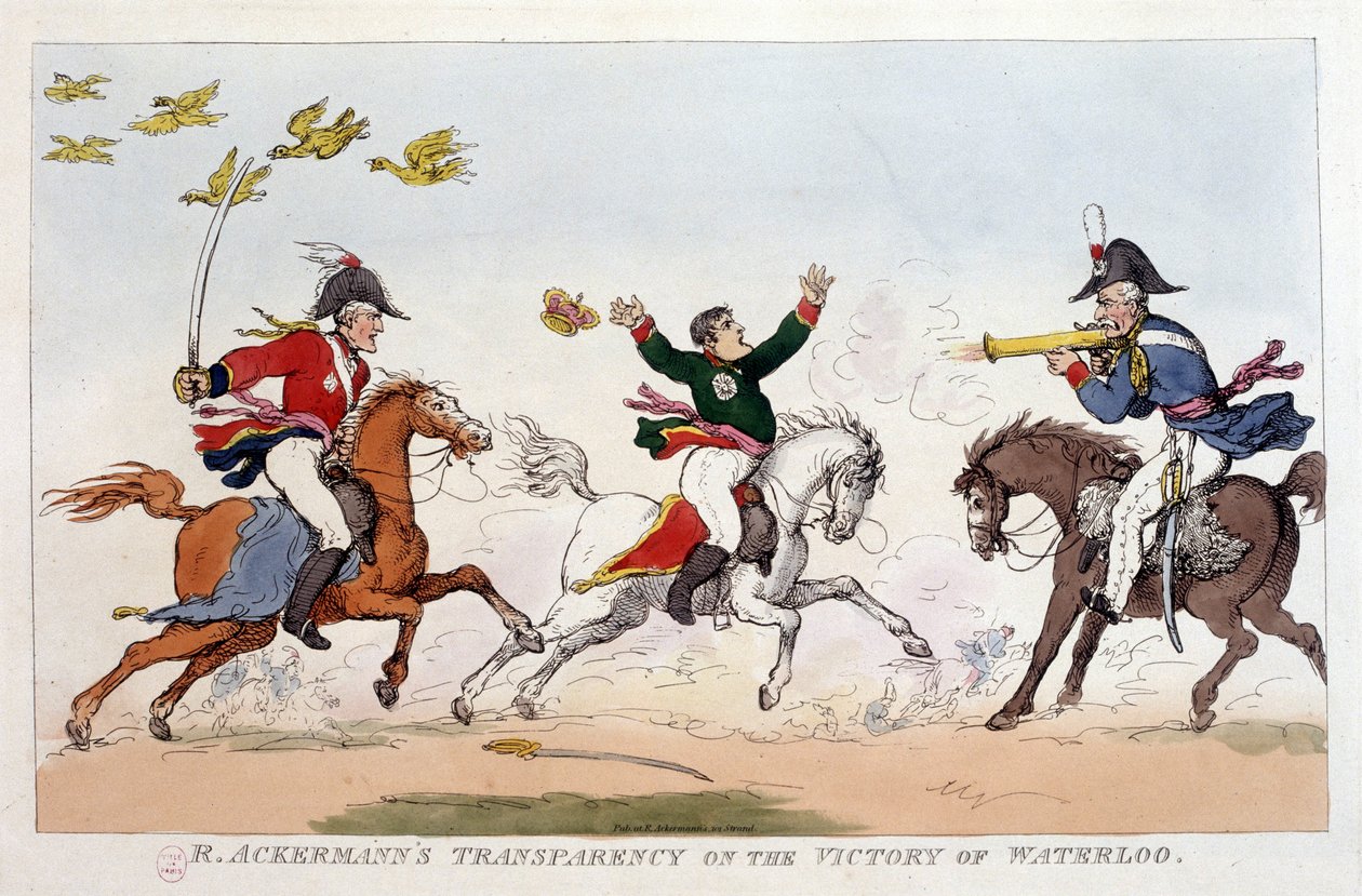 Angol rajzfilm I. Napóleonról - I. Napóleonban, karikatúrák, dummy gyűjtemény. 1814 - 1815. B.H.V.P. alkotó: Unknown artist