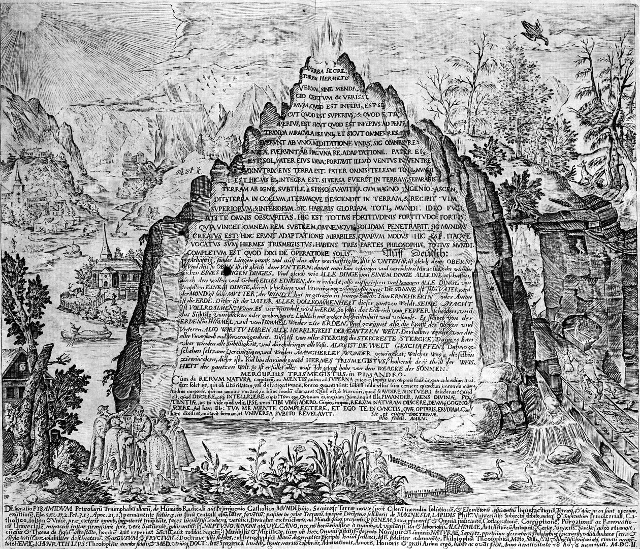 Az "Örök Bölcsesség Amfiteátruma" metszet. (Az örök bölcsesség amfiteátruma) [Hamburg: s.n. alkotó: Unknown artist