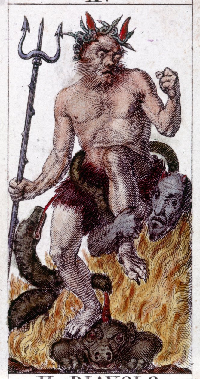 századi tarot játék vésése térképen. alkotó: Unknown artist