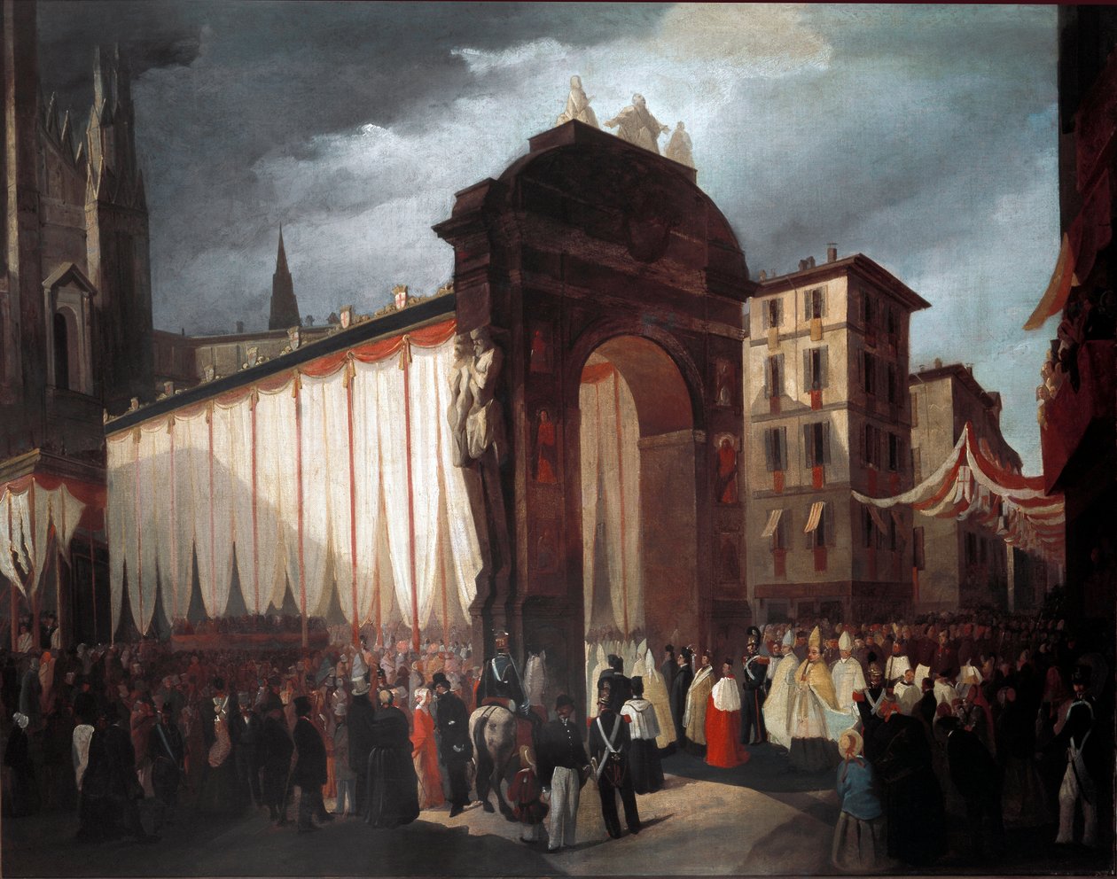 Milánó új érseke belépése 1847. december 5-én (festmény alkotó: Unknown artist