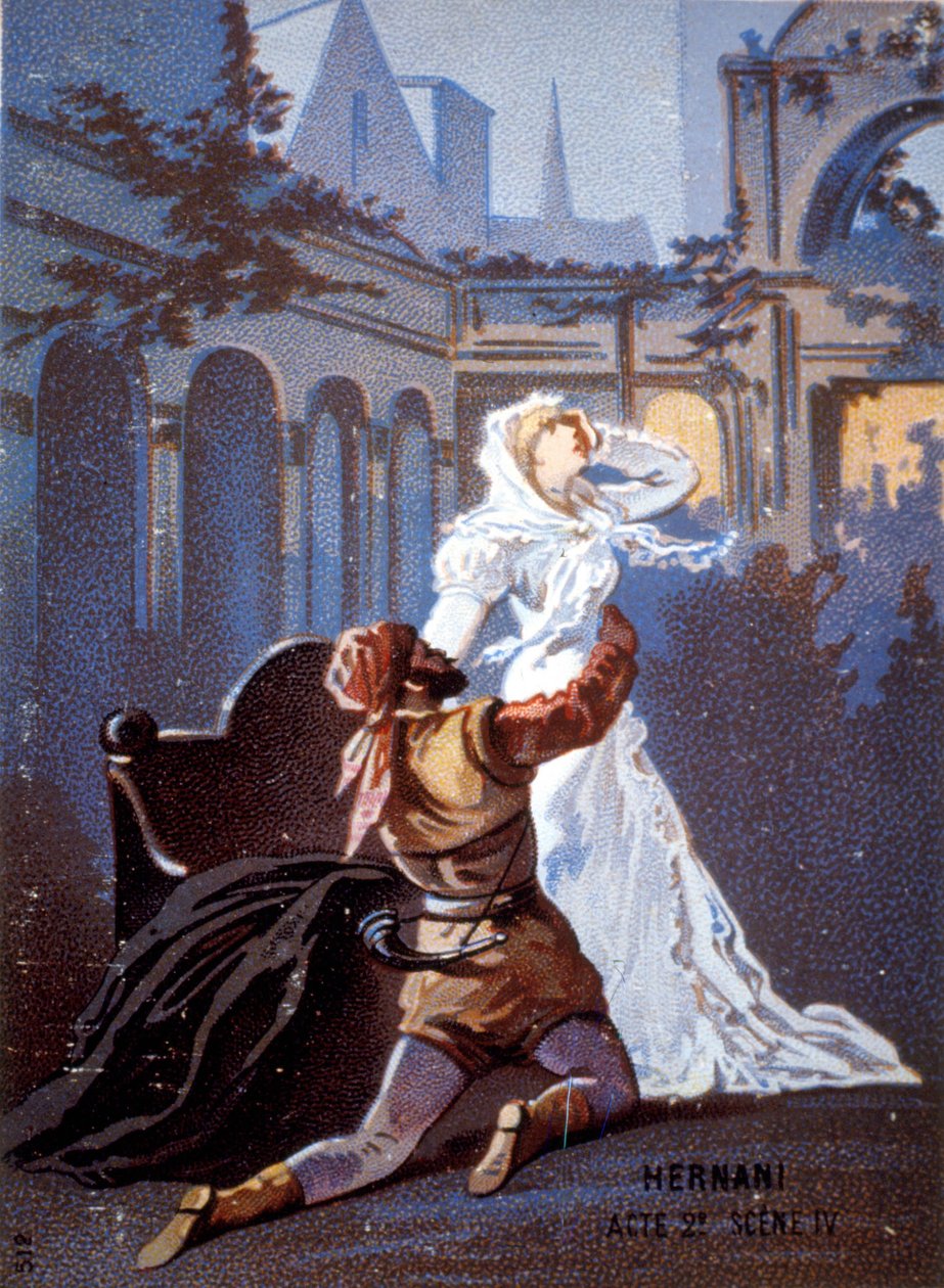 Ernani de Giuseppe Verdi II. felvonás, IV. jelenet. kromolitográfia XIX. alkotó: Unknown artist