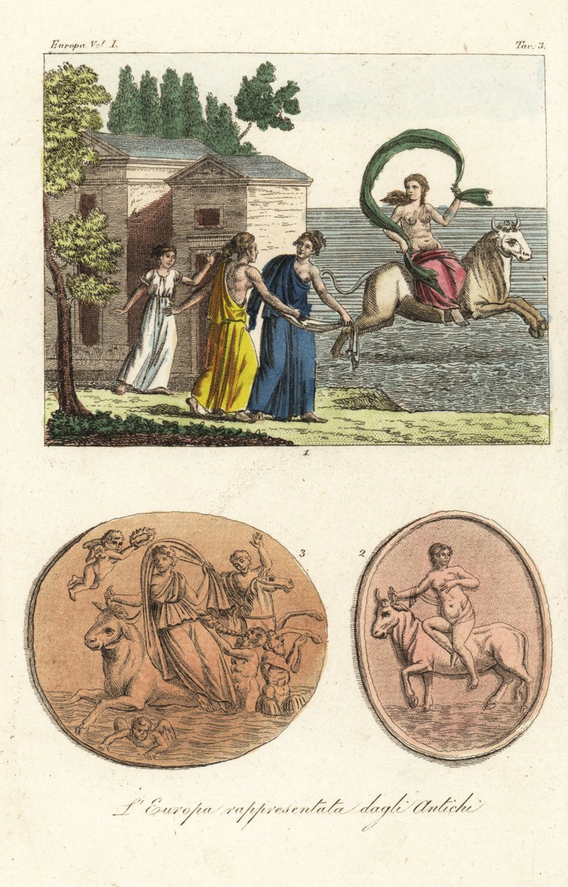 Európa, ahogyan azt a régiek ábrázolták alkotó: Unknown artist