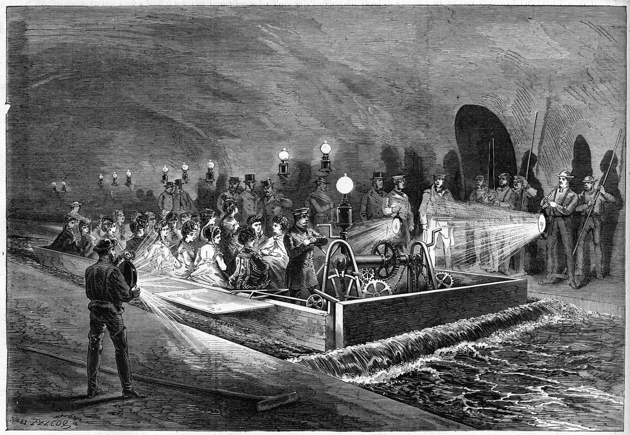 Kirándulás Párizs csatornáiban 1872-ben. alkotó: Unknown artist