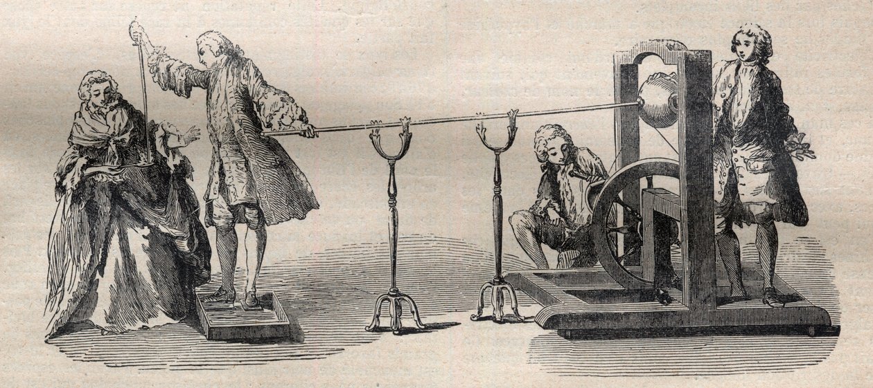 A Boze géppel készült tapasztalat: a bor szellemének gyulladása kard hegyével alkotó: Unknown artist