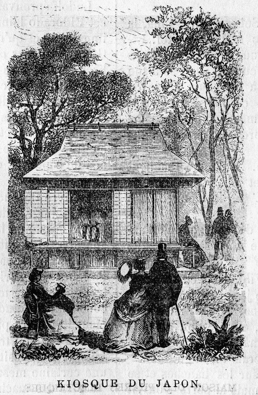 Universelle de Paris kiállítás 1867-ben: Japán kioszkja. alkotó: Unknown artist
