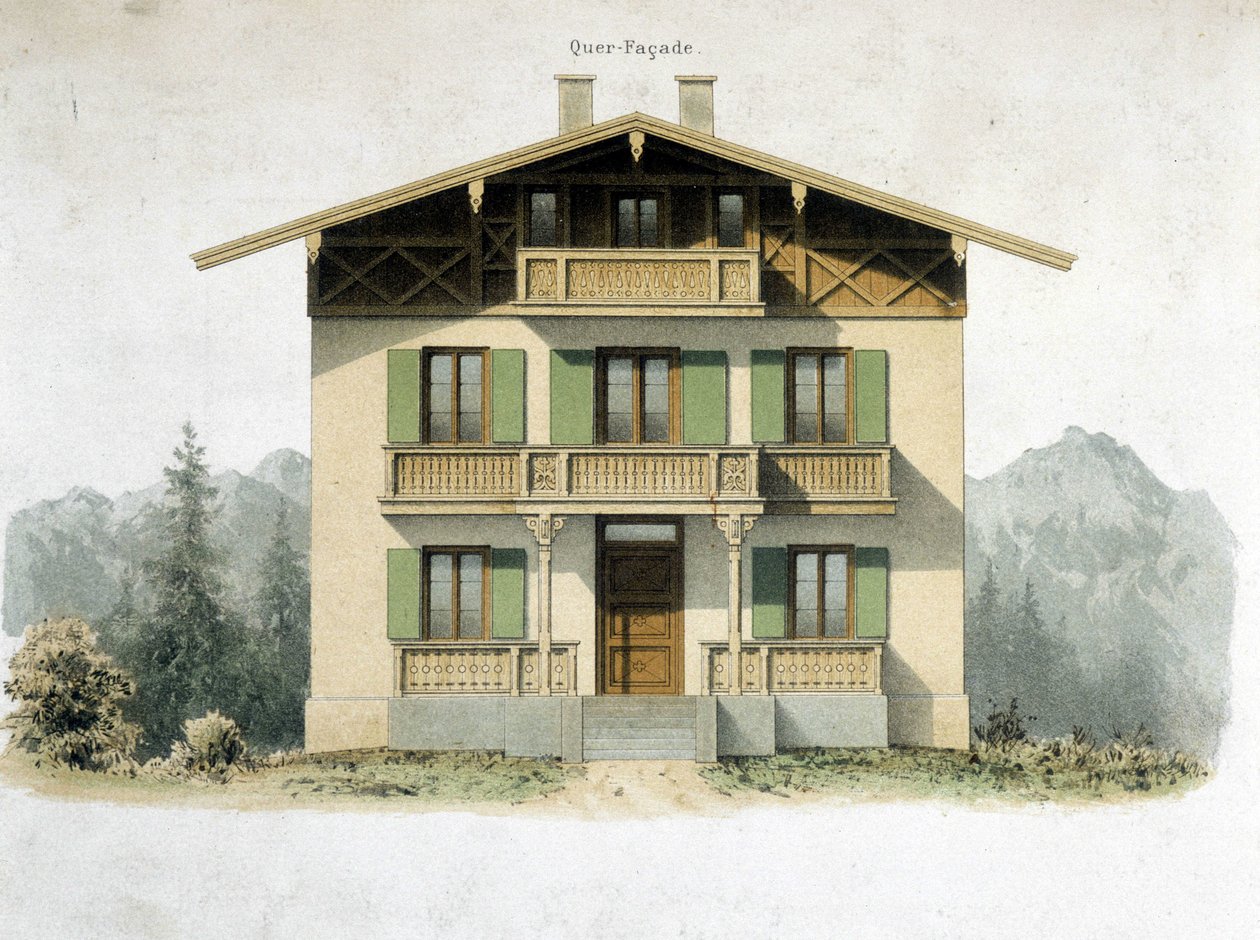 Német ház homlokzata alkotó: Unknown artist