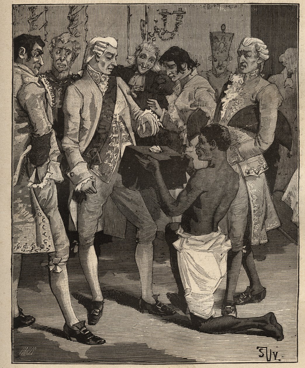 Híres gyémántok: a „Csodák csodái”, amelyeket Brazília császárának, a portugál Joao VI-nak (VI. János Kelemen) (1767-1826) ajándékoztak 1809-ben. Metszet 1885-ből a „Les arts et metiers illustres”-ben” Írta: Adolphe BITARD. alkotó: Unknown artist
